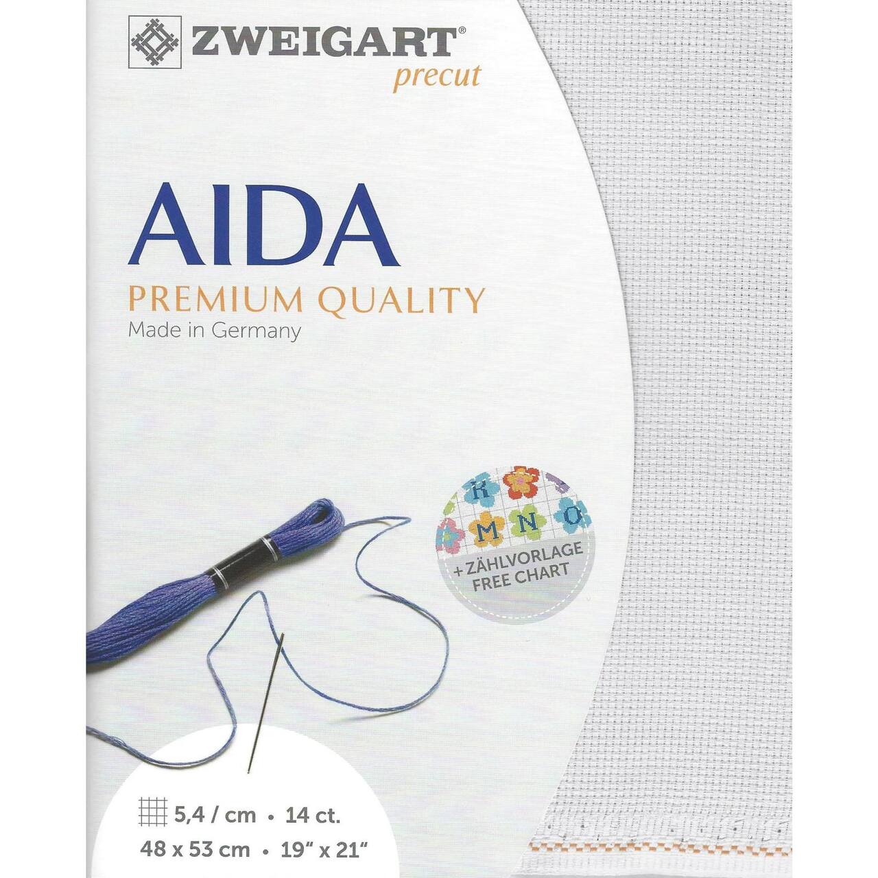 Zweigart® Aida 14 count Silvery Moon Precut Stern